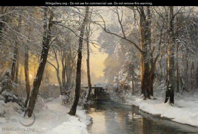 Winter Woodland At Dawn - Anders Anderson-Lundby - WikiGallery.org, the ...