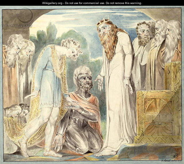 Pardon of Absalom - William Blake - WikiGallery.org, the largest ...