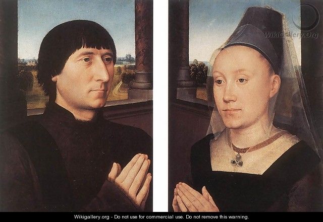 Portraits of Willem Moreel and His Wife c. 1482 - Hans Memling Portraits of Willem Moreel and His Wife c. 1482 - Hans Memling