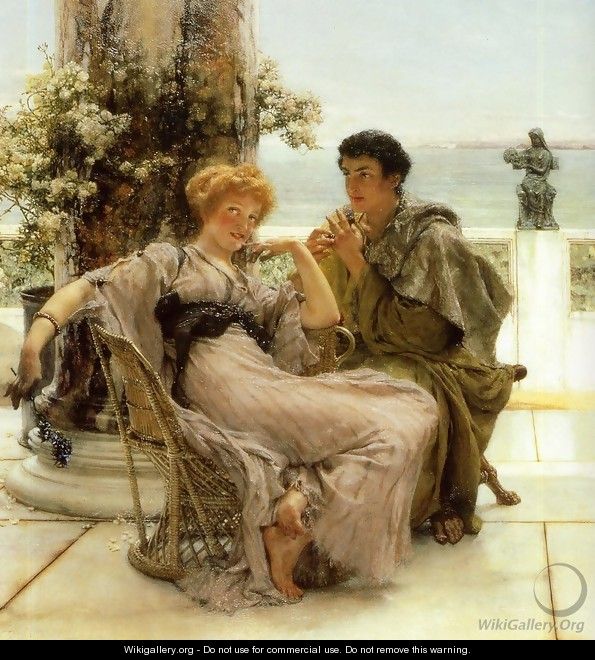 Courtship The Proposal - Sir Lawrence Alma-Tadema