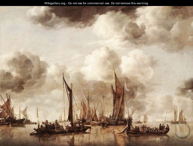 Dutch Yacht Firing a Salvo 1650 - Jan Van De Capelle