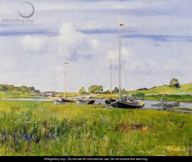At The Boat Landing - William Merritt Chase