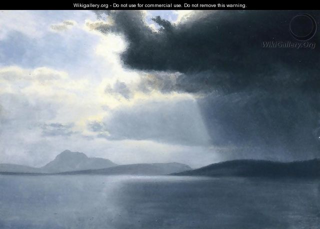 Approaching Thunderstorm On The Hudson River - Albert Bierstadt