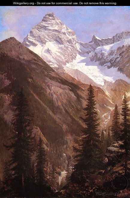 Canadian Rockies Asulkan Glacier - Albert Bierstadt