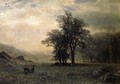 Deer In A Landscape - Albert Bierstadt