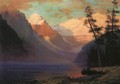 Evening Glow Lake Louise - Albert Bierstadt