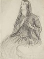 Elizabeth Siddall Plaiting Her Hair - Dante Gabriel Rossetti