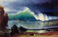 The Shore Of The Turquoise Sea - Albert Bierstadt