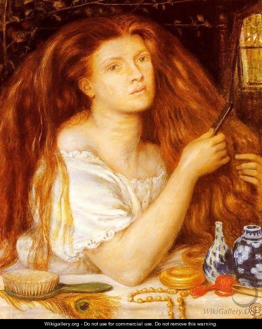 Woman Combing Her Hair - Dante Gabriel Rossetti