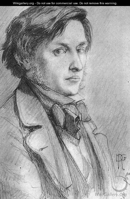Portrait Of Ford Madox Brown 1852 - Dante Gabriel Rossetti