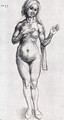 Female Nude (With Headcloth And Slippers) - Albrecht Durer