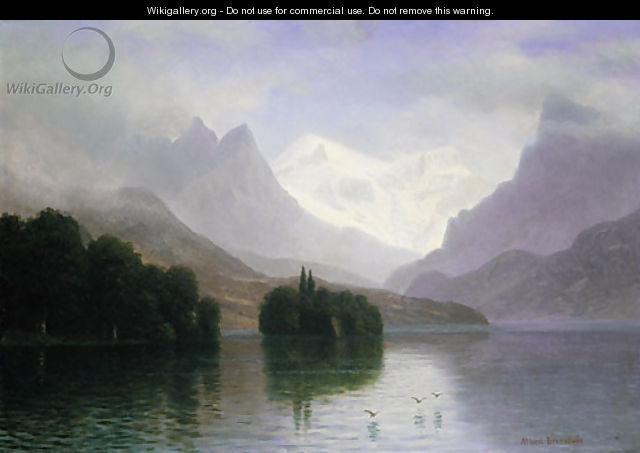 Mountain Scene - Albert Bierstadt