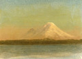 Snow Capped Moutain At Twilight - Albert Bierstadt