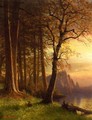 Sunset In California Yosemite - Albert Bierstadt