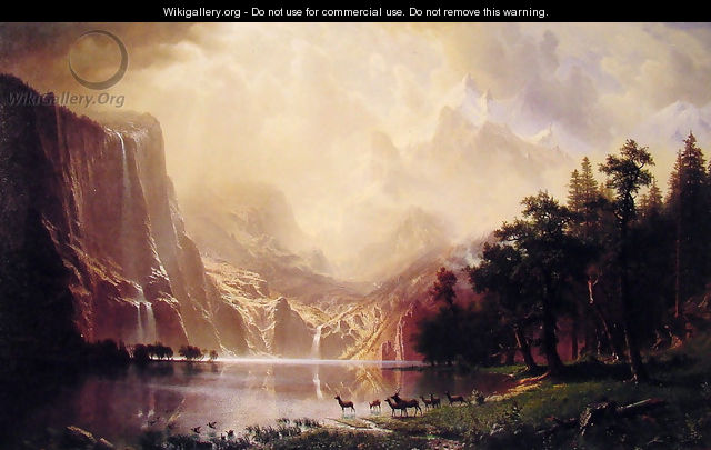 Among The Sierra Nevada Mountains California - Albert Bierstadt