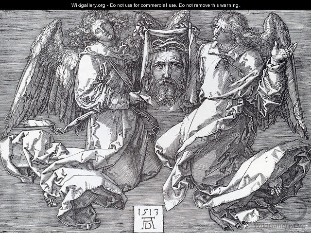 Sudarium Displayed By Two Angels - Albrecht Durer