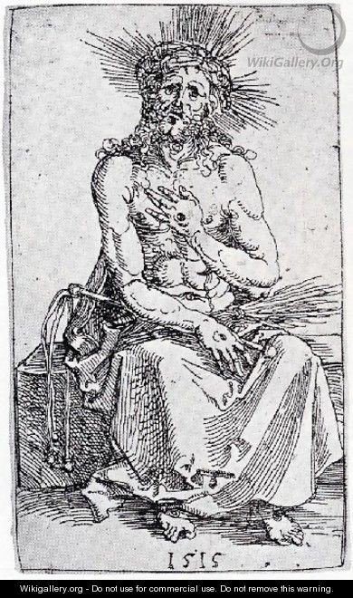 Man Of Sorrows Seated - Albrecht Durer