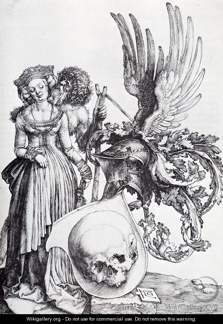 Coat Of Arms With A Skull - Albrecht Durer