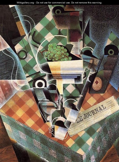 Still Life With Checked Tablecloth - Juan Gris
