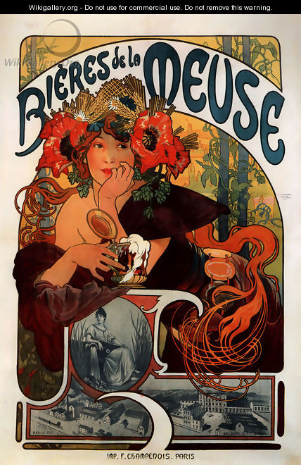 Bieres De La Meuse - Alphonse Maria Mucha