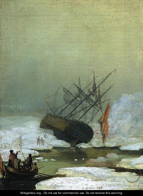 Wreck in the Sea of Ice 1798 - Caspar David Friedrich