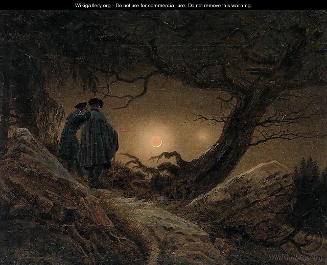 Two Men Contemplating the Moon 1819-20 - Caspar David Friedrich
