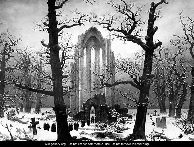 Monastery Graveyard In The Snow - Caspar David Friedrich