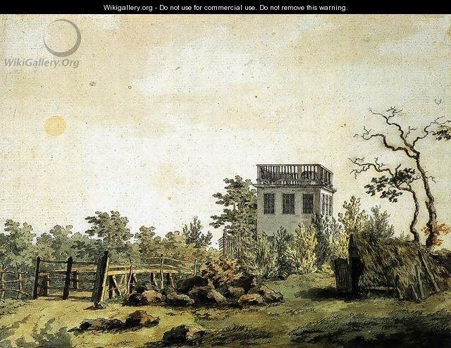 Landscape with Pavilion c. 1797 - Caspar David Friedrich