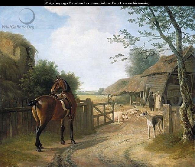 Daniel Beale At His Farm At Edmonton With His Favourite Horse - Jacques Laurent Agasse