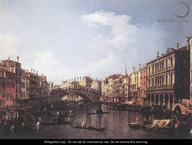 The Rialto Bridge From The South - (Giovanni Antonio Canal) Canaletto
