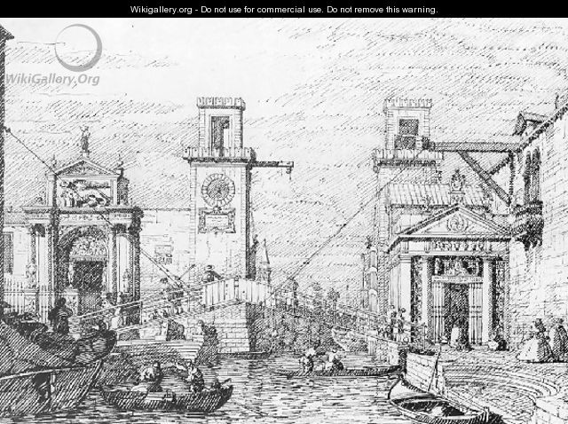 The Arsenal The Water Entrance - (Giovanni Antonio Canal) Canaletto