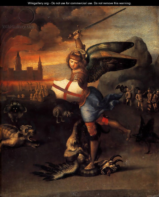 Saint Michael And The Dragon - Raphael