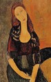 Portrait Of Jeanne Hebuterne Common Law Wife Of Amedeo Modigliani 1920 - Amedeo Modigliani