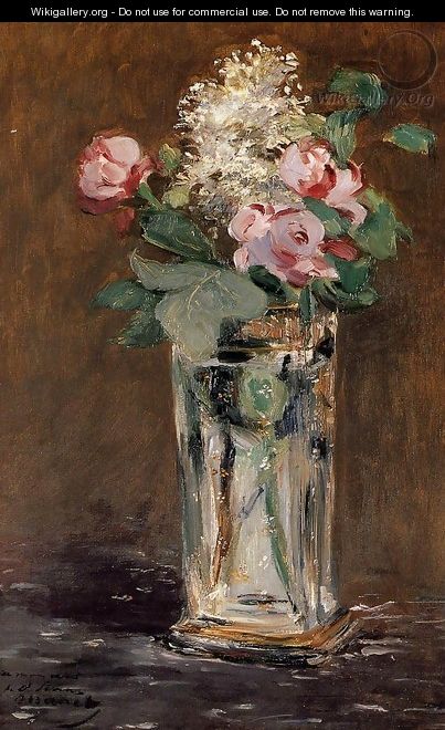 Flowers In A Crystal Vase - Edouard Manet