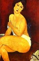 Seated Nude On Divan - Amedeo Modigliani