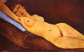 Reclining Nude With Blue Cushion - Amedeo Modigliani