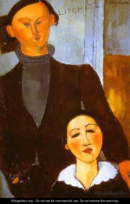 The Sculptor Jacques Lipchitz And His Wife Berthe Lipchitz - Amedeo Modigliani