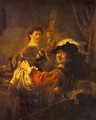 Rembrandt and Saskia in the Scene of the Prodigal Son in the Tavern c. 1635 - Rembrandt Van Rijn