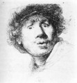 Self-Portrait, Staring 1630 - Rembrandt Van Rijn