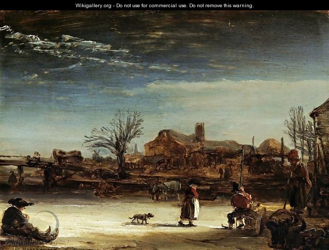 Winter Landscape 1646 - Rembrandt Van Rijn