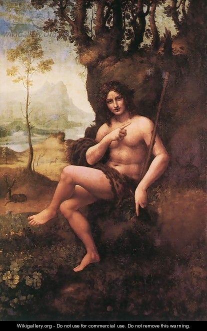 St John in the Wilderness (Bacchus) 1510-15 - Leonardo Da Vinci