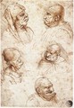 Five Caricature Heads - Leonardo Da Vinci