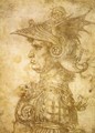 Profile Of A Warrior In Helmet - Leonardo Da Vinci