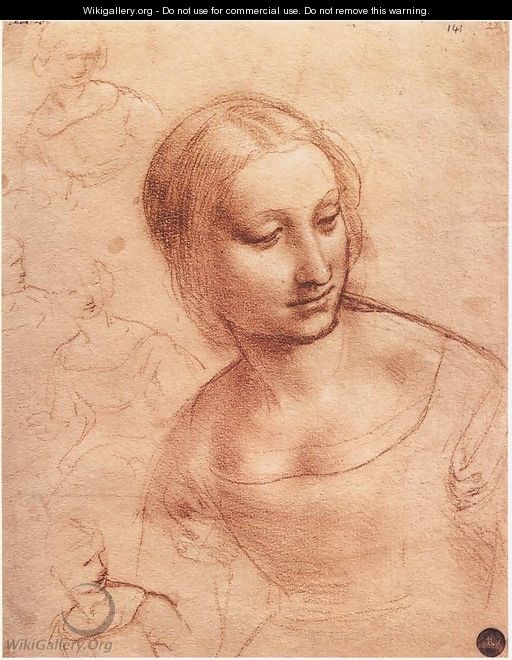 Study For Madonna With The Yarnwinder - Leonardo Da Vinci