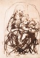 Study Of The Madonna And Child With A Cat - Leonardo Da Vinci