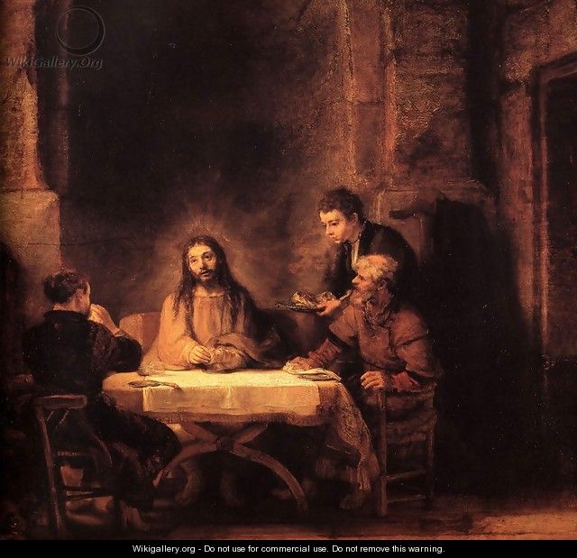 Supper at Emmaus 1648 - Rembrandt Van Rijn