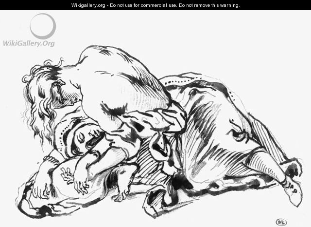 Sketch For Attila 1843-47 - Eugene Delacroix