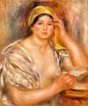Woman With A Yellow Turban - Pierre Auguste Renoir
