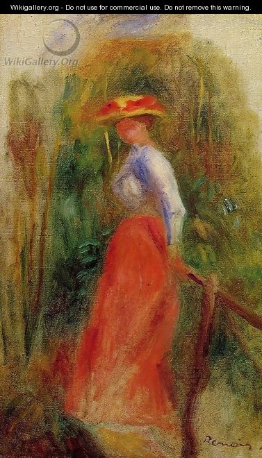 Woman In A Landscape2 - Pierre Auguste Renoir