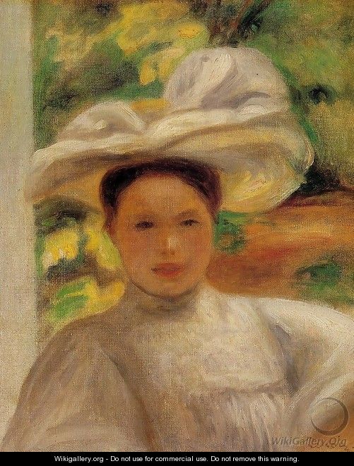 Young Woman In A Hat - Pierre Auguste Renoir